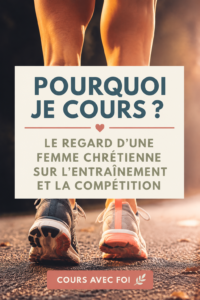 Une femme courant dans un parc, écoutant de la musique inspirante et priant.
