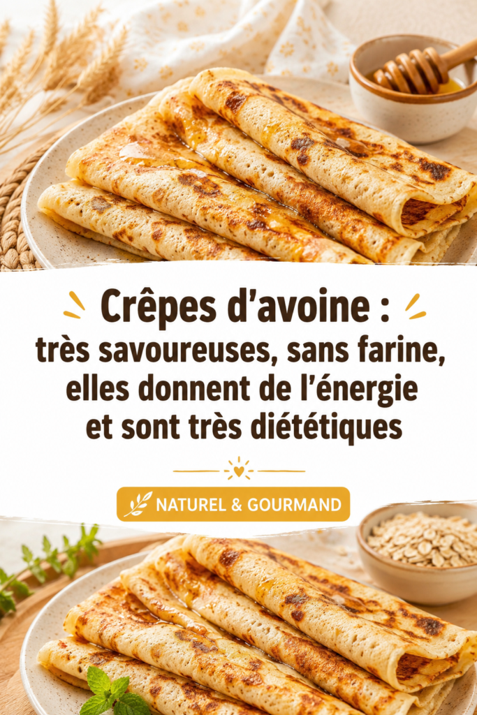 Crêpes d'avoine dorées, servies avec des fruits frais