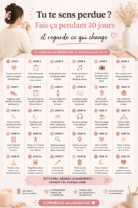Femme souriante prenant un moment pour elle, symbolisant un changement positif après 30 jours d'engagement.