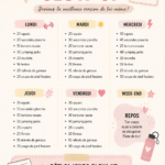 Défi éclat de 21 jours avec des documents imprimables pour une routine beauté.