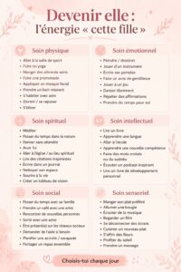 Femme souriante adoptant une routine de bien-être inspirante.
