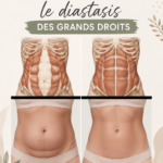 Femme faisant des exercices pour la diastasis des grands droits à la maison
