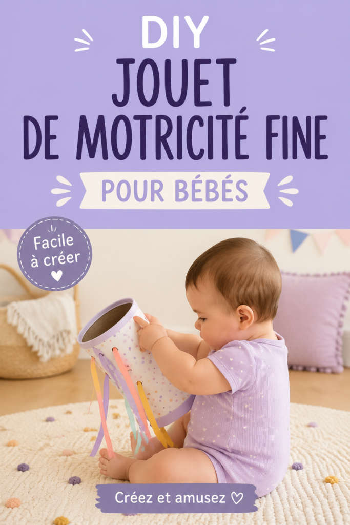 Jouets faits maison pour bébés, stimulants et colorés dans un environnement familier.