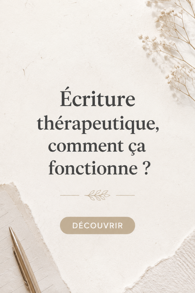 Une femme écrivant dans son journal intime, symbolisant l'écriture thérapeutique et le bien-être