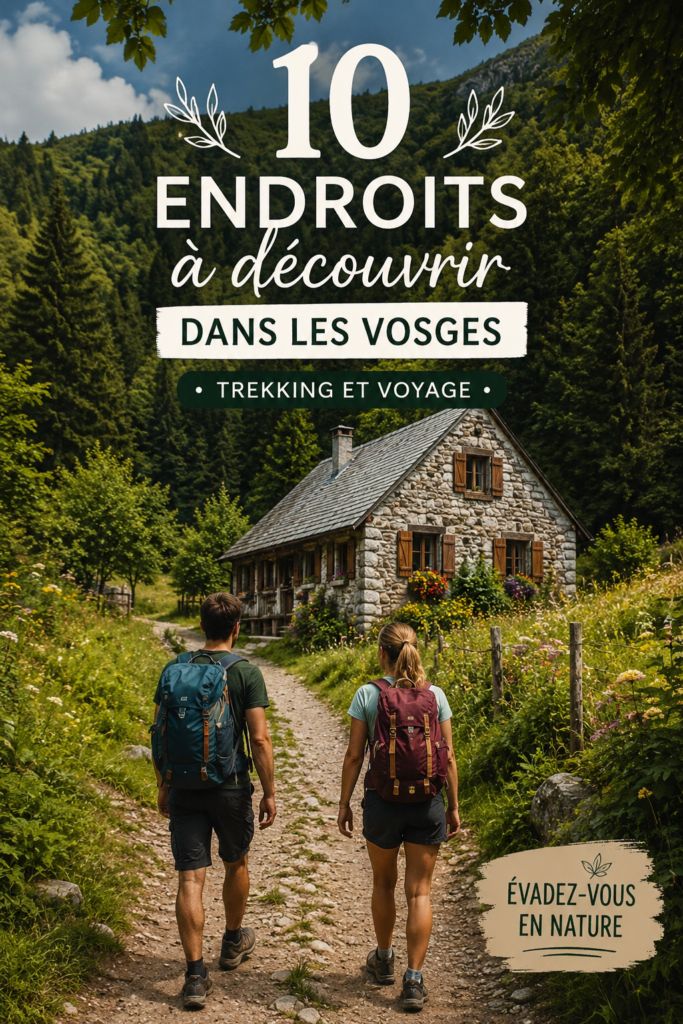 Paysage des Vosges avec des montagnes verdoyantes