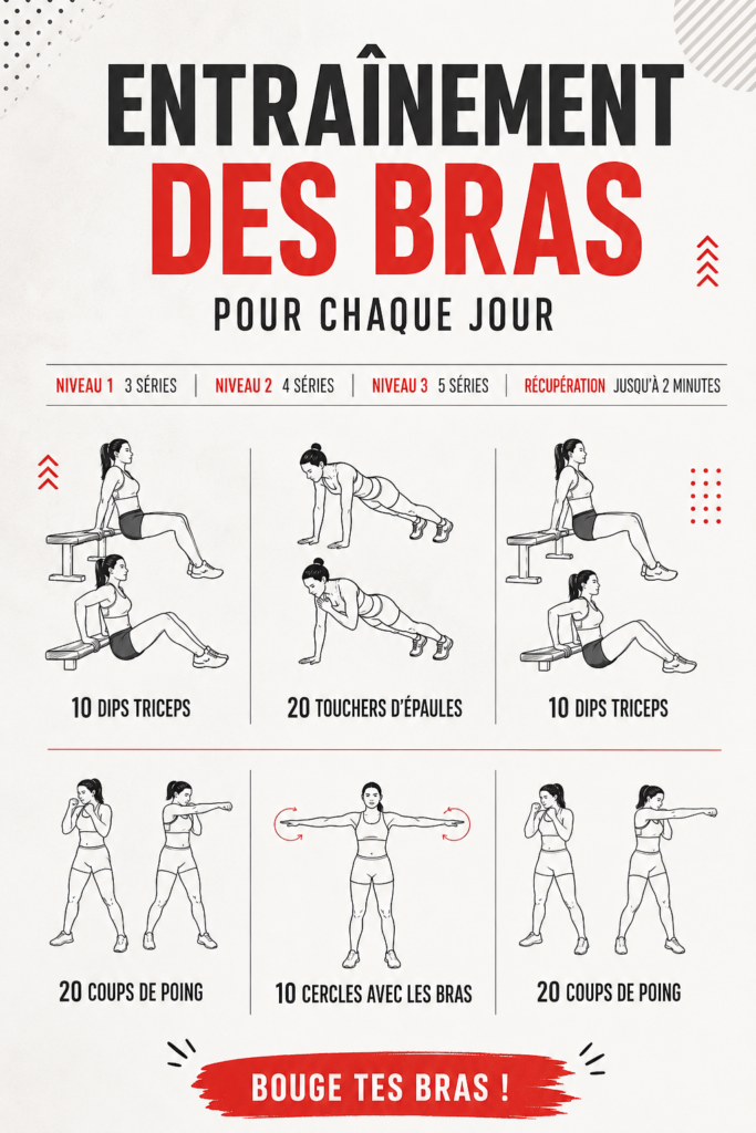 Femme faisant des exercices pour renforcer ses bras