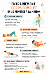 Femme souriante réalisant un entraînement de 30 minutes à la maison