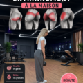 Femme effectuant des exercices pour renforcer ses fessiers chez elle