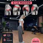 Femme effectuant des exercices pour renforcer ses fessiers chez elle