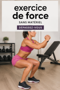 Femme faisant des exercices de force dans son salon