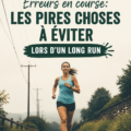 Femme courant sur un chemin, mettant en avant les erreurs à éviter pour les longues courses.