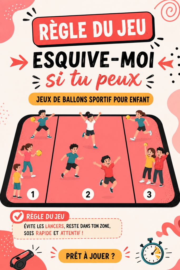 Jeu de ballons Esquive-moi pour enfants en plein air