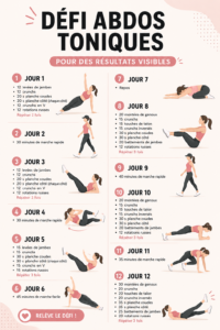 Femme réalisant des exercices d'abdominaux pour se tonifier