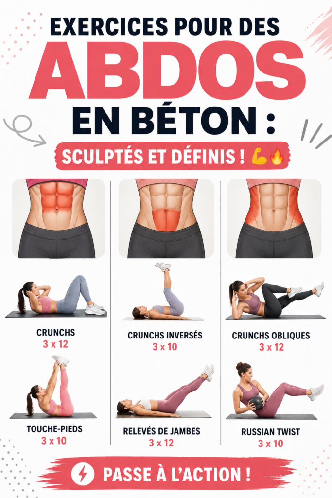Femme faisant des exercices d'abdominaux pour une silhouette sculptée