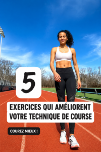 Femme courant avec une foulée correcte lors d'un entraînement en extérieur