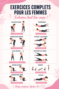Femme souriante en pleine séance d'exercices à domicile pour un corps tonique