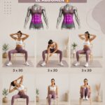 Femme faisant des exercices de core assis sur une chaise, souriante et concentrée.