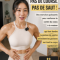 Femme réalisant des exercices doux pour tonifier son ventre à la maison.