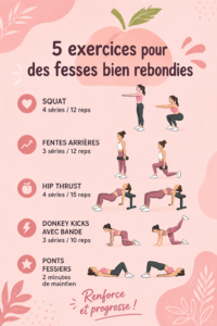 Une femme effectuant un exercice ciblant les muscles des fesses pour un meilleur galbe.