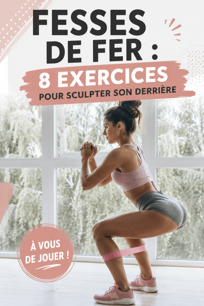 Femme faisant des exercices pour sculpter ses fesses à la maison.