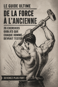 Femme effectuant un exercice de force antique, inspirée par les strongmen