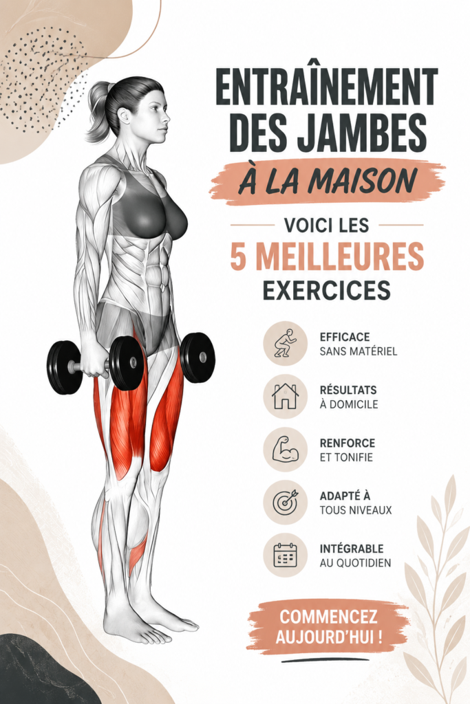 femme faisant des exercices de jambes chez elle