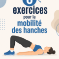 Femme pratiquant des exercices pour la mobilité des hanches dans un espace de vie agréable.