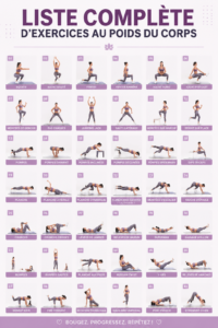 Femme pratiquant des exercices au poids du corps à la maison.