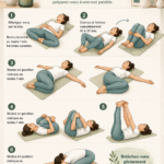 Femme détendue effectuant des exercices de relaxation pour mieux dormir.
