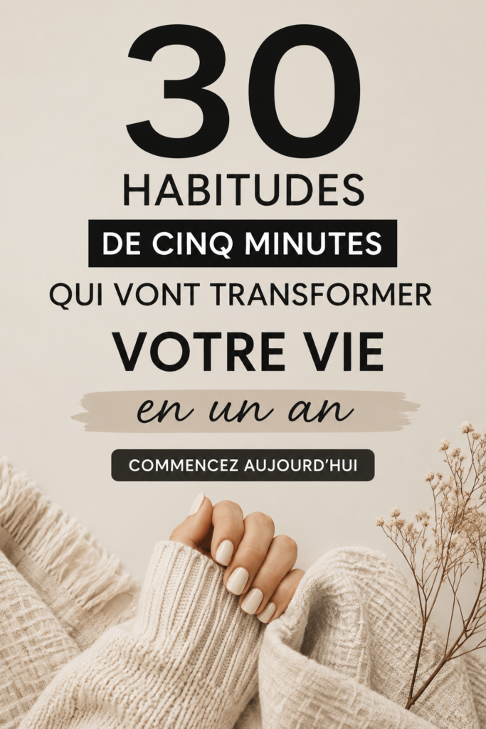 Femme pratiquant une habitue de bien-être de 5 minutes dans son foyer.