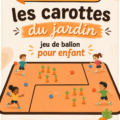 Un groupe d'enfants jouant à un jeu de ballon dans un jardin