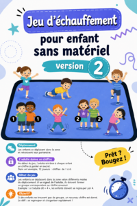 Enfants jouant à des jeux d'échauffement en plein air