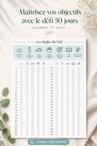 Une femme utilisant un journal de défis pour planifier ses objectifs.