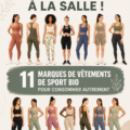 Des vêtements de sport bio étalés sur une surface, montrant leur diversité et qualité.