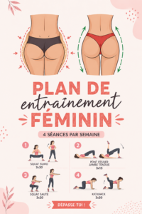Femme souriante pratiquant des exercices de fitness à la maison
