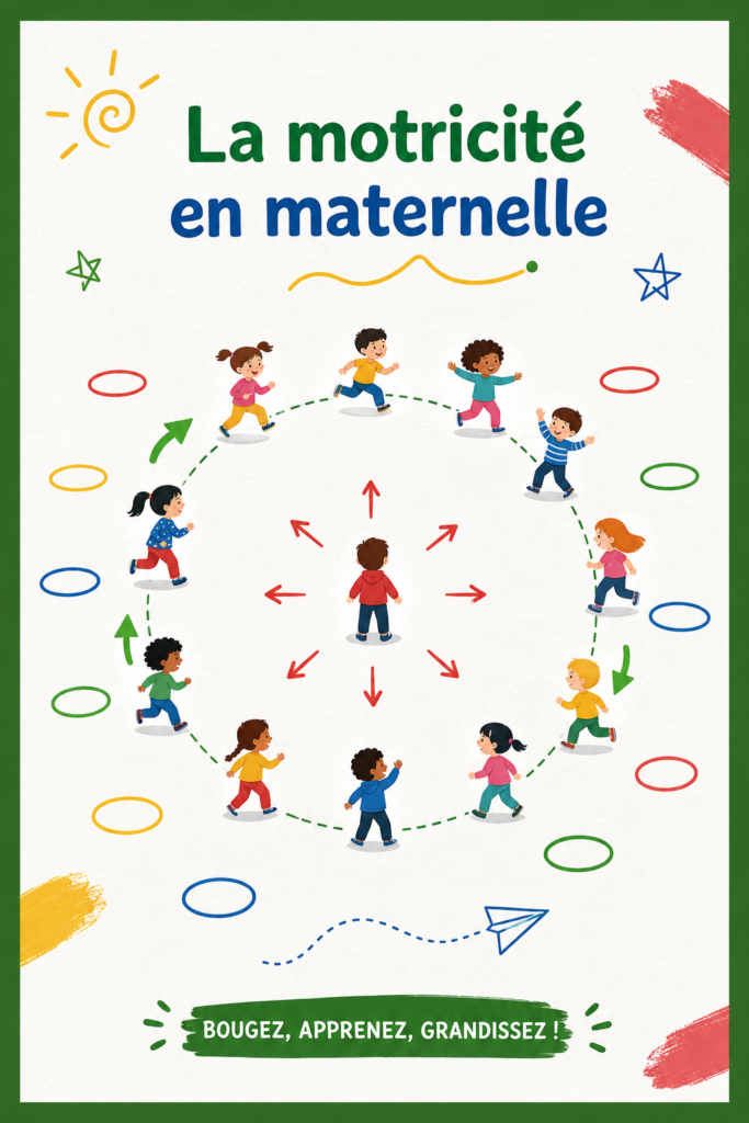 Enfant en maternelle en train de jouer à un jeu de motricité