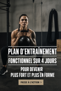 Illustration d'un plan d'entraînement fonctionnel pour femmes sur 4 jours
