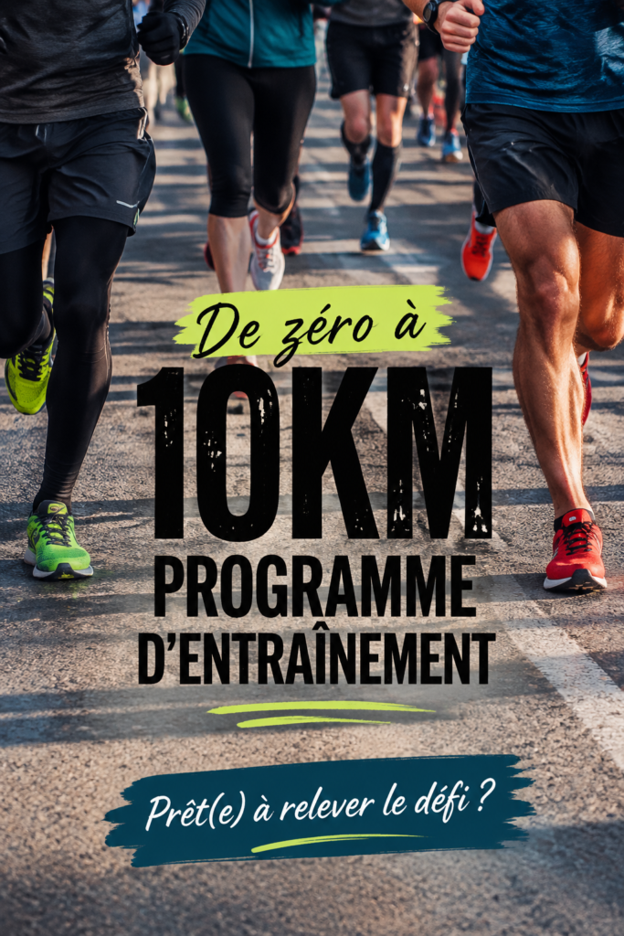 Femme courant dans un parc, entraînement pour un 10 km