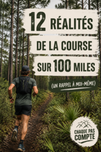 Femme courant sur un sentier lors d'une course de 100 miles