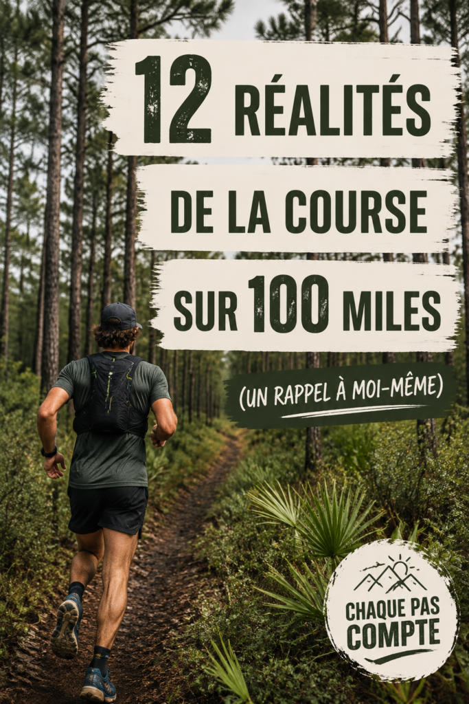 Femme courant sur un sentier lors d'une course de 100 miles