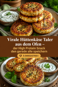 Recette de talers de Hüttenkäse, un snack protéiné et savoureux