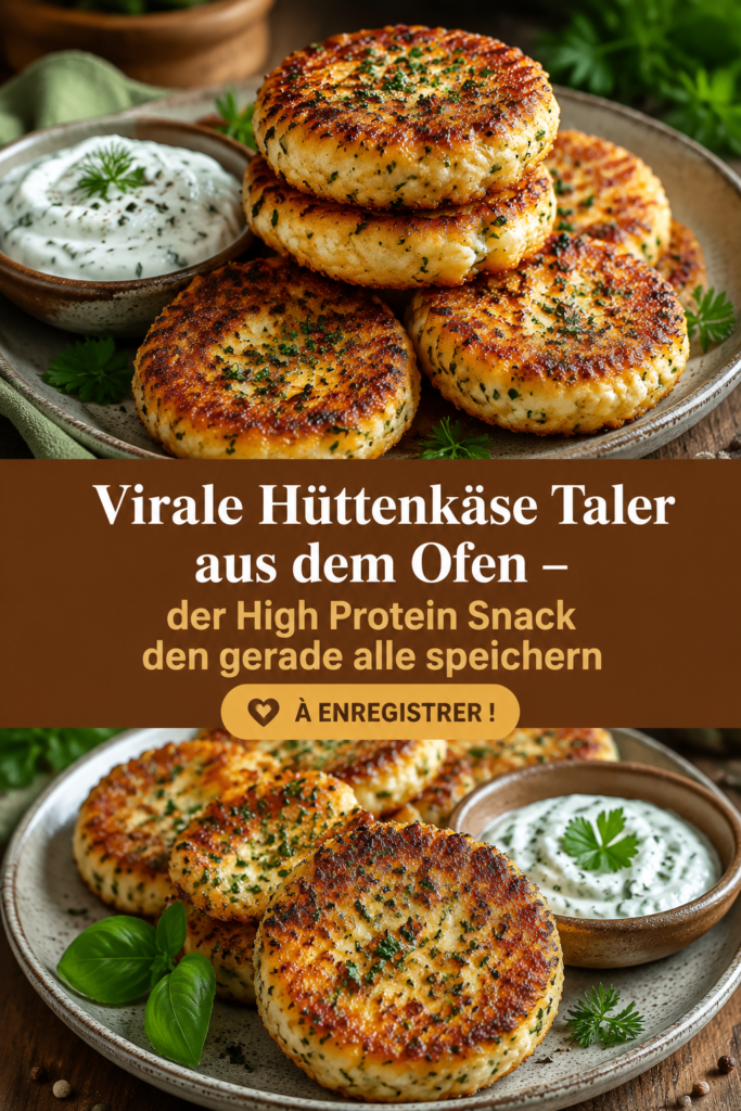 Recette de talers de Hüttenkäse, un snack protéiné et savoureux