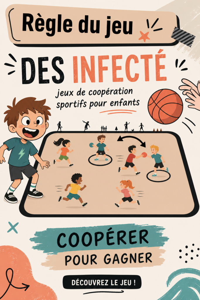 Jeu en extérieur avec des enfants jouant au jeu DES INFECTÉ