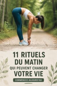 Femme souriante pratiquant un rituel matinal apaisant