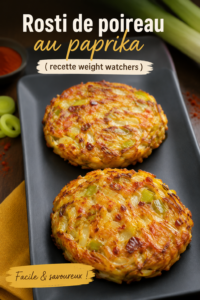 Rosti de poireaux au paprika, plat savoureux et sain
