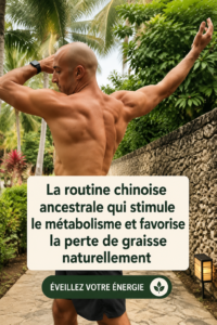 Femme dans une posture de yoga inspirée de pratiques chinoises anciennes, pour booster le métabolisme.