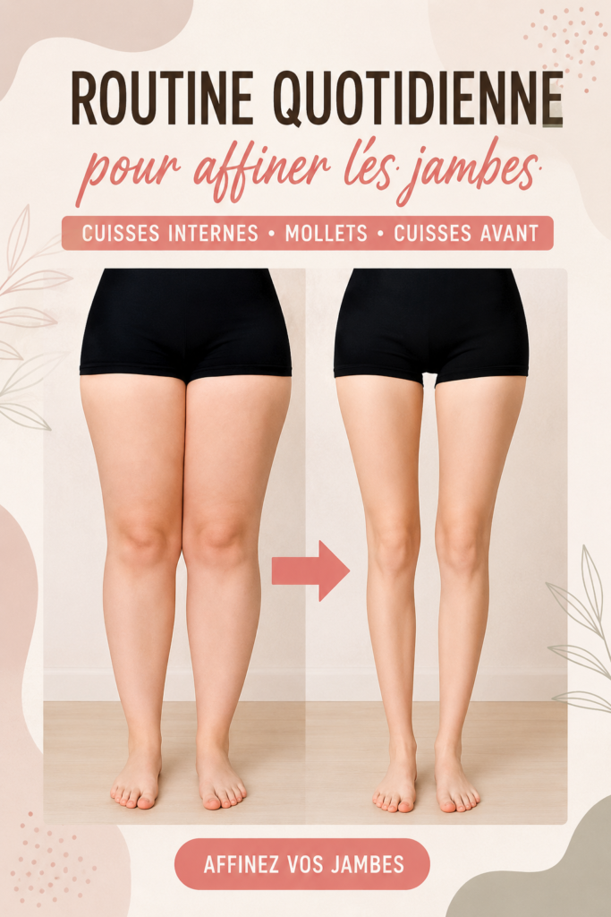 Femme effectuant des exercices d'affinement des jambes dans un cadre accueillant