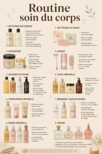 Femme appliquant une lotion hydratante sur ses bras, symbolisant la routine de soins du corps.