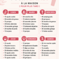 Femme faisant un entraînement à domicile avec des équipements simples.