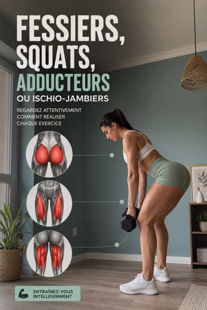 Femme effectuant un squat parfait pour des fessiers tonifiés.